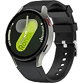 Rongep Samsung ile Uyumlu Deri G&ouml;r&uuml;n&uuml;ml&uuml; Hibrit 20mm Silikon Kordon Galaxy Watch 7/6/5/4 Serisi i&ccedil;in Galaxy Watch 7 Kordon (4