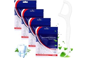 CATOR Arcos de hilo dental, 400 palillos dentales, palillos para limpiar los espacios interdentales, soporte para el cuidado de los dientes