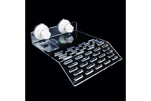 TERRIFI Turtle Tank Platform, Turtle Basking Platform Aquarium Animal Transparent Sink Wharf for small pet sun bathing resting, Reptile Habitat, Climbing shelf Floating Decor with Sucker Cap