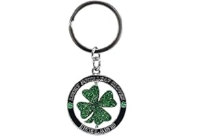 CARROLLS IRISH GIFTS Lucky Irish Clover Spinner Keychain