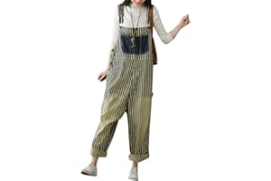 Youlee Donna Gamba larga Tute di jeans Salopette casual retrò