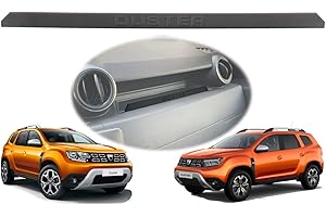 craVeDRIVE - Listello decorativo per il vano portaoggetti auto, adatto per Dacia Duster 2 & 2FL (2017-2022), colore nero, modanatura decorativa per interni auto