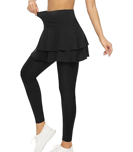 2-in-1 Leggings Mit Rock – Hohe Taille, Elastisch, Für Sport & Alltag