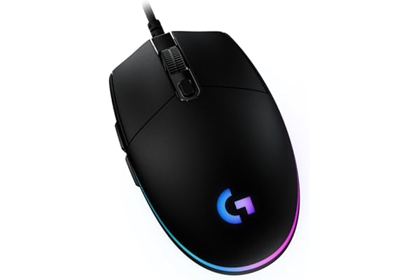 Logitech G203 LIGHTSYNC Ratón USB Gaming con Iluminación RGB Personalizable, 6 Botones Programables, Captor 8K para Gaming, Seguimiento de hasta 8,000 DPI, Ultra-ligero - Negro