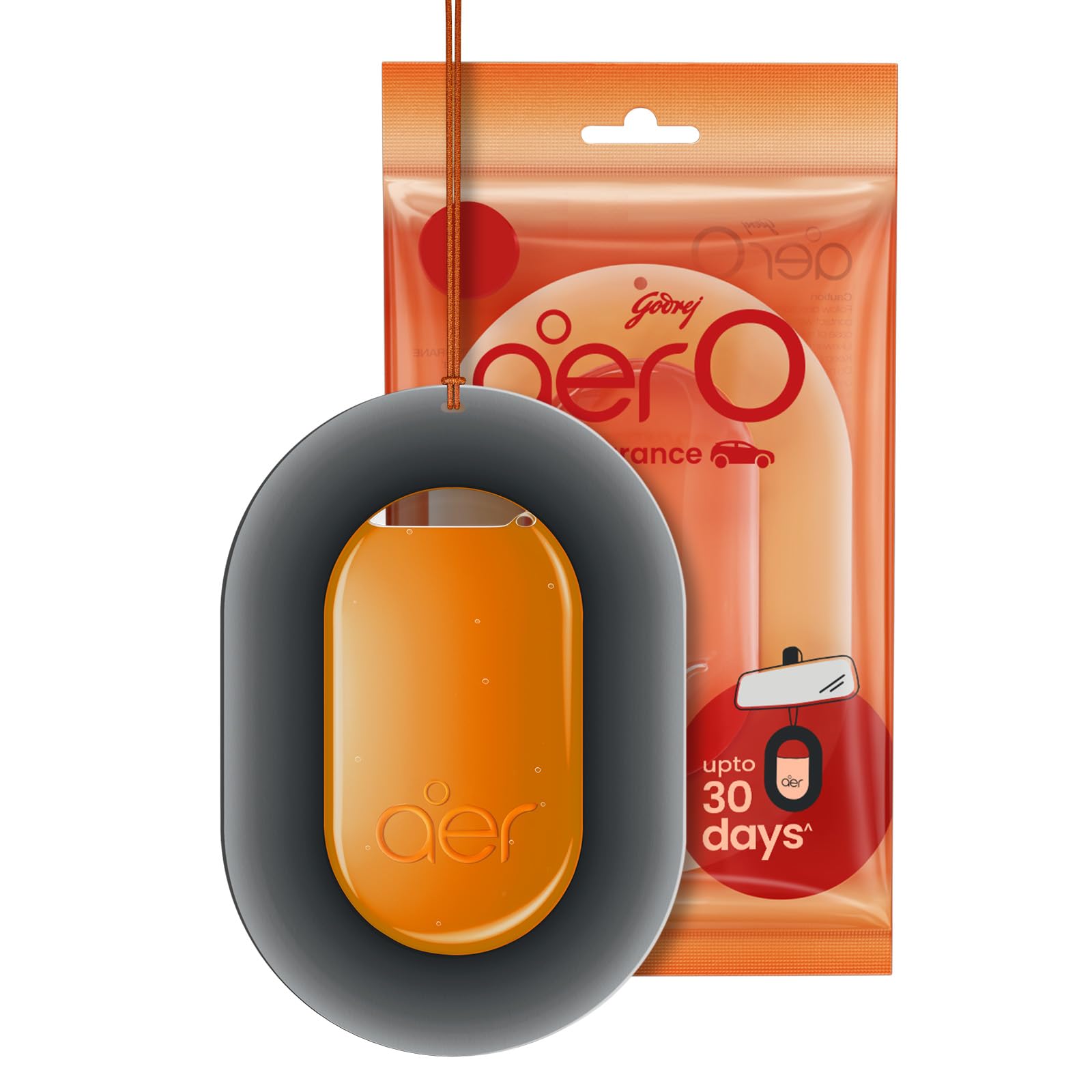 Godrej aer O Hanging Car Air Freshener Gel | Car Accessories | Musk After Smoke (7.5G)