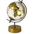Glass Globe - Beautiful Glass Globe for Home Decor and Gifting. Shiny Gold Finish and Gold Plating.