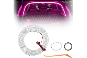 Czerio Dynamic Flowing Car Trunk Light Strip, Boot Lighting LED Band, Automatic Sensor Tail Box Light Strip, Boot Light Strip Light Strip (Purple, 4 m Continuous Light)