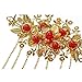 Tinksky Chinese Hair Comb Cheongsam Hair Accessory (Red)