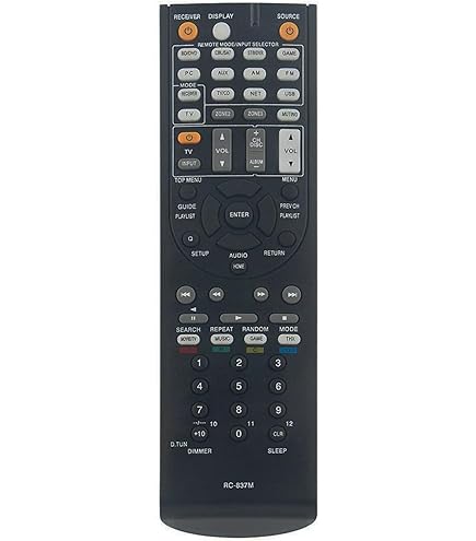 Vervangende afstandsbediening voor Onkyo Receiver TX-NR808 | TX-NR809 | TX-NR818 | TX-NR828 | TX-NR838
