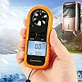 LABART Digital Anemometer Wind-Speed Gauge Meter LCD Handheld Airflow Windmeter Thermometer With LCD Backlight Portable Digital