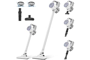 VersLife Aspiradora sin Cable S6PRO,30KPa Potente Aspirador Escoba Inalámbrico,Diseño Sin Enredos,30 min de Autonomía,Filtración HEPA,Ligera,para Pelo de Mascota y Suelo