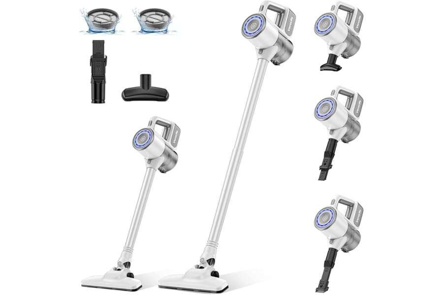 VersLife S6PRO Cordless Vacuum Cleaner, Wireless Electric Broom, 30KPa Powerful Suction with Brushless Design, 30 Minutes Autonomy, HEPA Filter, for Floors and Pet Hair