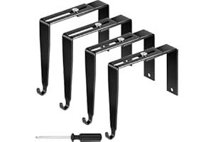 LINXIU Verstellbare Schrankhaken Trennwandaufhänger Metall Türhaken Zum Einhängen Universal Trennwand Aufhänger Set Verstellbare Kabinenaufhänger für Büro Whiteboard