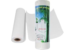 Belinlen 2 Roll-40 Sheet Washable Bamboo Paper Towels Reuseable & Machine Washable Rayon Made from Bamboo Paper Towel