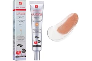 MTUVKGT CC Cream con Centella Asiatica, BB Crema Leggera per la Correzione del Colore, Fondotinta Liquido con SPF 25, Pori Invisibili, Correttore viso per il Trucco Femminile (02 Naturale)