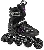 RAVEN - Inline skates kinderen volwassenen - Rolschaatsen Advance Optioneel 2in1 met schaatsen - Schaatsen verstelbaar kinderen volwassenen - Black met Glijders, 35-39 (23-25,5 cm
