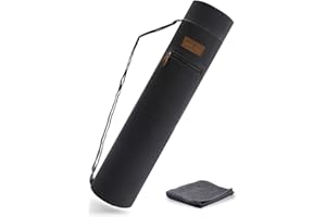 ALLEN & MATE Yoga Mat Bag and Carriers for Women and Men with Face Towel - Portable Multifunction Storage Pockets Canvas Yoga Bags