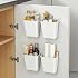 Nmgkokew 4 Piece Kitchen Cabinet Door Storage Box, Self Adhesive Wall Mounted Storage Box, Wardrobe/Bathroom/Refrigerator Sma