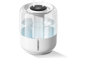 ACETEND Humidifiers for Bedroom 3.8L Large Capacity Cool Mist Humidifier for Baby Home Nursery & Plants, Air Humidifiers with Humidity and Gear Display, Ultra-Quiet Diffuser, Auto Shut-Off, Night Light