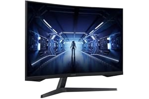 SAMSUNG ODYSSEY G5 32'' Ecran PC Gaming Incurvé 1000R, Dalle VA 32", Résolution WQHD (2560 x 1440), 144 Hz, 1ms, AMD FreeSync, HDR10, Noir