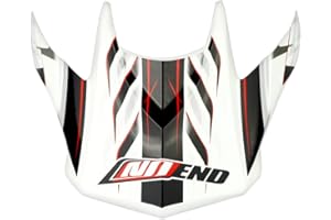 NO END NOEND Visière Casque Cross Defcon 5, Blanc/Rouge