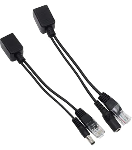 Splitter POE Tosuny - 2 Pezzi Adattatori RJ45 Per Telecamere IP E Access Point, Supporto 5V-48V