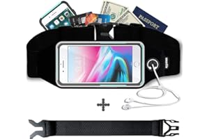 SMARTLLE Course à Pied Sports Ceinture, Banane, entraînement fitness Fanny Gear pour Apple iPhone X, Samsung S8 + avec étui (OtterBox Commuter et LifeProof, ou d'autres). Coffre Pochette pour homme et femme