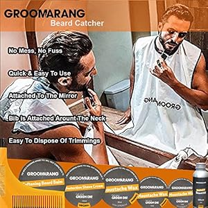 Groomarang Premium Collection Gift Set Beard Oil 30ml Catcher Comb Shave Cream Moustache Wax Beard Balm - Image 5