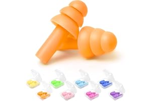 YUNHAN HN Earplugs for Sleeping Noise Cancelling, Reusable Ear Plugs– Super Soft, Silicone Ear Plug, for Sleeping 8 Pairs, Swimming, Snoring, Concerts, Work, Noisy Places (8 Colors)