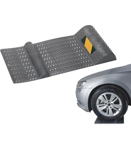 Lot De 2 Tapis De Stationnement Stop Parking - Charge 3500 Kg, Antidérapant, Avec Bande Réfléchissante, Pour Garage