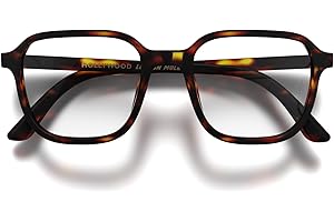 LONDON MOLE® Hollywood blue light blocking glasses | Cool square shaped blue blockers | Anti eyestrain for screens | Men’s Women’s Unisex | Spring hinges