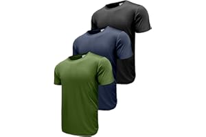 Boyzn 1 or 3er Pack Sport Tshirts Herren Kurzarm T-Shirts Funktionsshirt Laufshirt Schnelltrocknend Atmungsaktive Sport Shirt Fitnessshirt Trainingsshirt für Running Workout Bodybuilding