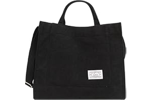 Fadcaer Borse Tote per le donne Borsa a tracolla di grande capacità Borsa a tracolla in velluto a coste con tracolla regolabile per la scuola e i viaggi di shopping