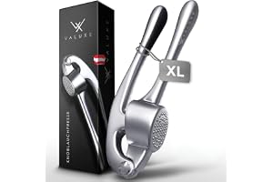 VALUXE® vitlökspress stor diskmaskinssäker med kraftfull hävstångseffekt – praktisk vitlökspress – professionell Garlic Press