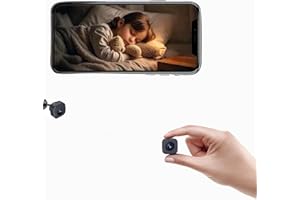 PVZLEXN Camera Espion Mini sans Fil WiFi 1080P Caméra Espion Invisible Micro Petite Extérieur Discrete a Distance Maison de Interieur Extérieur Surveillance Spy Cam Grande Enregistrement Black