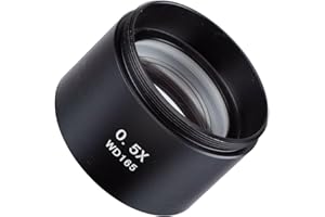 AmScope SM05 Objectif de Barlow 0,5X pour microscopes stéréo SM Series (48 mm)