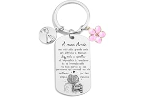 JRZDFXS Cadeau Meilleure Amie Femme Porte Clef Meilleure Amie Cadeau Amie Cadeau Pour Une Amie Cadeau Meilleure Amie Original Cadeau Amie Anniversaire Cadeau Amie Noël