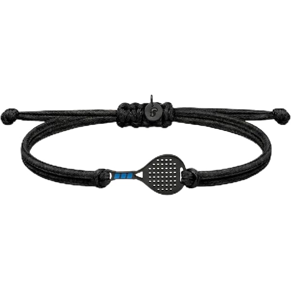 Bracelet Padel Et Tennis En Argent - Bijou Sport Homme Femme - Cadeau Idéal - Acier Inoxydable, Cordon Ajustable 24 Cm