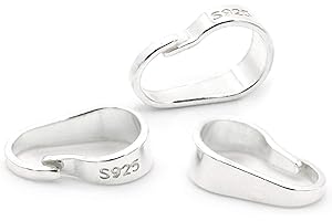 ‎NATURSCHATULLE NaturSchatulle Collierschlaufen 925 Silber 3 Stück 10x6mm Schmuck Kettenanhänger für Anhänger DIY Anhängerschlaufen Ösen