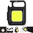 HELLARO Torch Light, 4 Light Modes Portable 800 Lumens Rechargeable Led Tactical Flashlight Mini Keychain Emergency Light, Pocket Light with Folding Bracket Bottle Opener and Magnet Base for Fishing