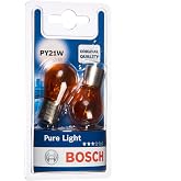 Bosch PY21W (581) Pure Light Araba Ampul&uuml; - 12 V 21 W BAU15s - 2 Ampul | Orijinal Kalite - Soket Tipi BAU15s - 2'li Yedek Ara