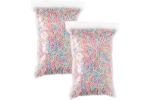 VAGUELLY Confezione da 2 palline in schiuma di , perline colorate in microschiuma, per progetti fai da te, decorazioni per feste in casa