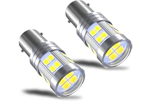 DoRight P21w 1156 Ba15s LED Bulb 6000K White 6W Super Bright 24-SMD 2838 Chipsets DC 10-24V LED Light Bulbs for RV Interior Lights Auto Backup Reverse Light Tail Turn Signal Position Lights(2 packs)