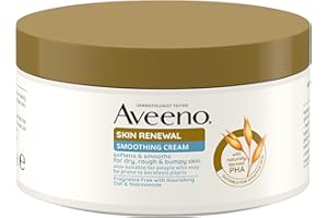 Aveeno Skin Renewal Smoothing Cream (1x 300ml​), Smoothing Cream for Dry, Rough & Bumpy Skin. Fragrance Free with Nourishing Oat & Niacinamide