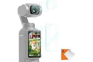 K&F CONCEPT Ochraniacz ekranu dla DJI OSMO POCKET 3, 3 SZTUK Ochraniacz Tylnego Ekranu Szkło Hartowane, 3 SZTUK Ochraniacz Na Soczewkę, 1 szt. Ściereczka Do Czyszczenia