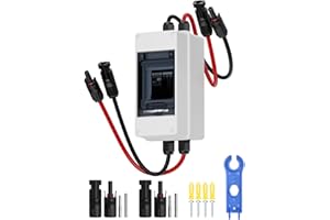 DIHOOL 40A 1000V Solar DC Isolator Switch Circuit Breaker, IP65 Waterproof with Extension Cable, Battery Disconnect Cut Off Switch for Solar Arrays