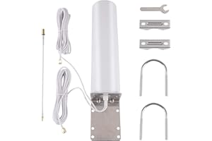 CRAZEPONY 4G LTE Antenna Network Outdoor: Dual SMA Male 3G/4G LTE Omni-Directional SMA Antenna for Router Mobile Hotspot Wireless Home