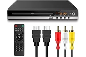 Zjyufy 1080P DVD Player for TV DVD Player with HDMI Full HD 1080P USB Multifunction Player, CD Player for Home Office Hotel