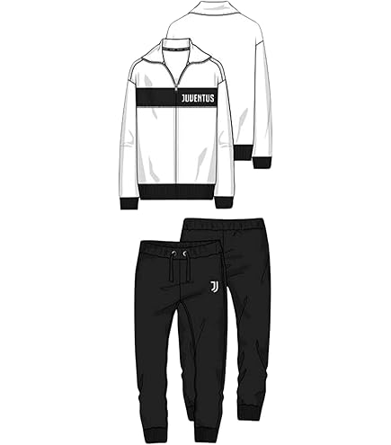 Pigiama Juventus Ufficiale - Tuta Con Zip, Cotone, Taglie S-XXL + Biglietto Auguri Omaggio - Foto 9