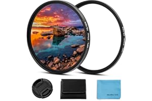 46mm Filter Kit, Fotover 46mm UV CPL Filter Set Universal UV Schutzfilter Zirkular Polarisationsfilter mit Mitte Pinch Objektivdeckel für Canon Nikon Sony Pentax Olympus Fuji Kamera